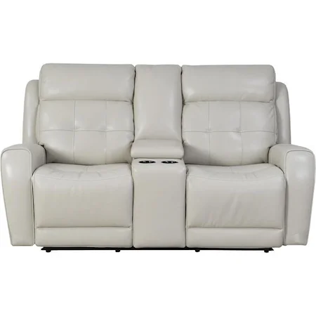 Power Dual Reclining Console Loveseat with Power Headrest and USB Charging